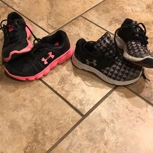 Two pairs of Under Armour tennis shoes!